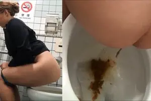 Японская женщина какает в общественном туалете 2